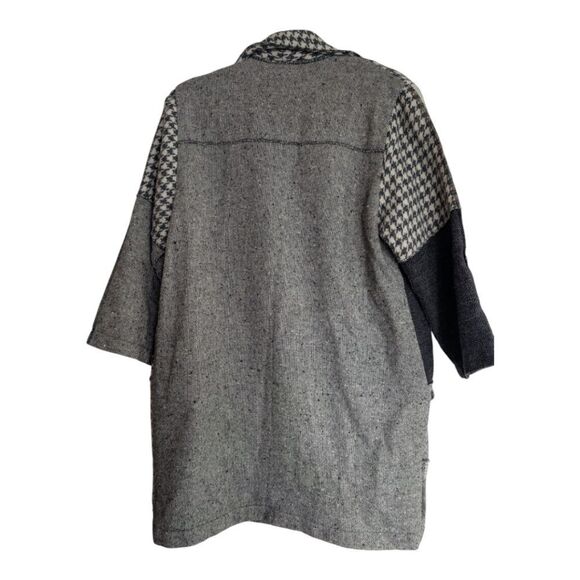 Plaid Patchwork Transitional Spring Coat Size M - Picture 8 of 11